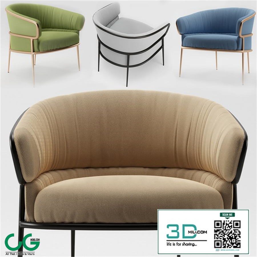 SHU-YING Fabric easy chair